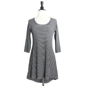 Black and White Stripe Hi-Lo Dress